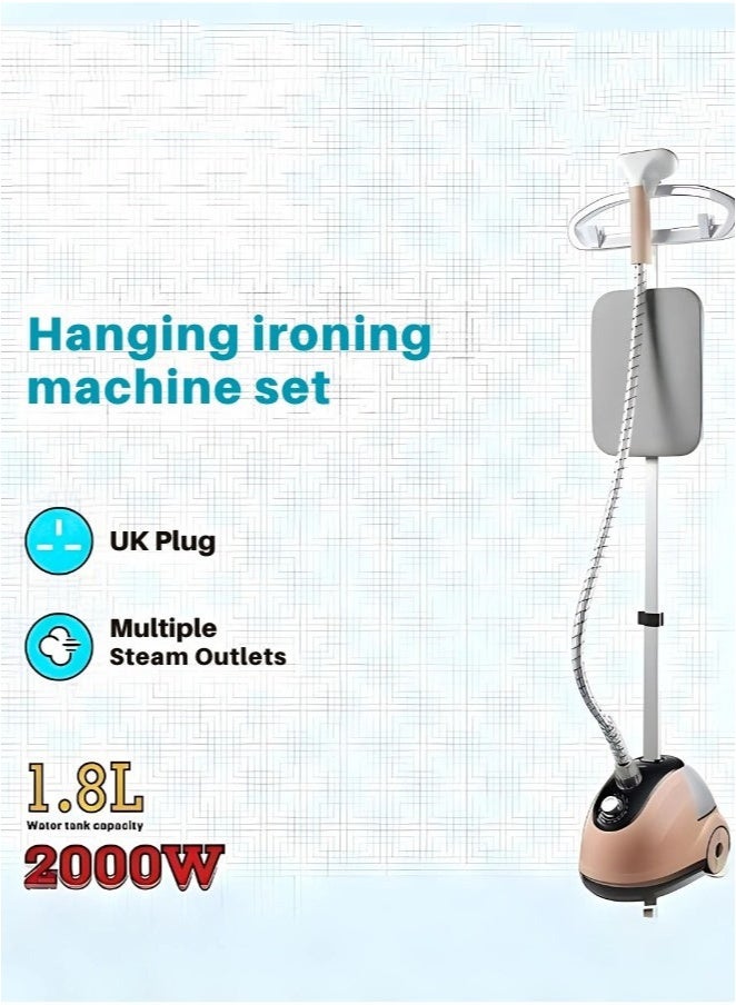 Professional Garment Steamer 2 in 1 – 2000W Flatbed and Vertical Clothes Steamer with Fast Heating and Large 1.8L Water Tank – Dual Use Fabric Steamer for Home and Commercial Use  - Image 3