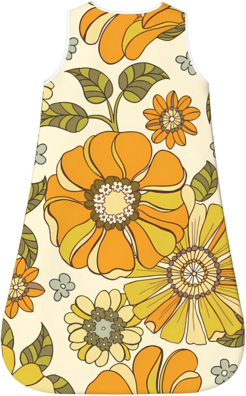 Colorful Large Scale Hand-Drawn Floral Vintage Sea Baby Wearable Blanket Infant Boys Girls Sleeping Bags for Newborn Small - Image 2