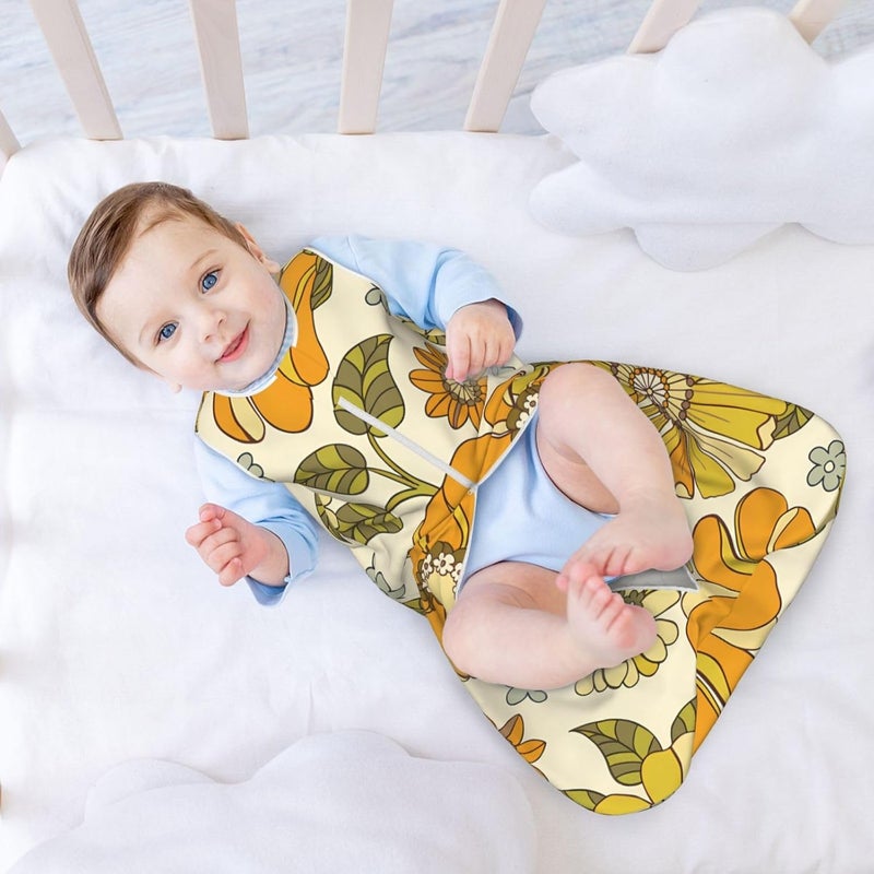 Colorful Large Scale Hand-Drawn Floral Vintage Sea Baby Wearable Blanket Infant Boys Girls Sleeping Bags for Newborn Small - Image 3