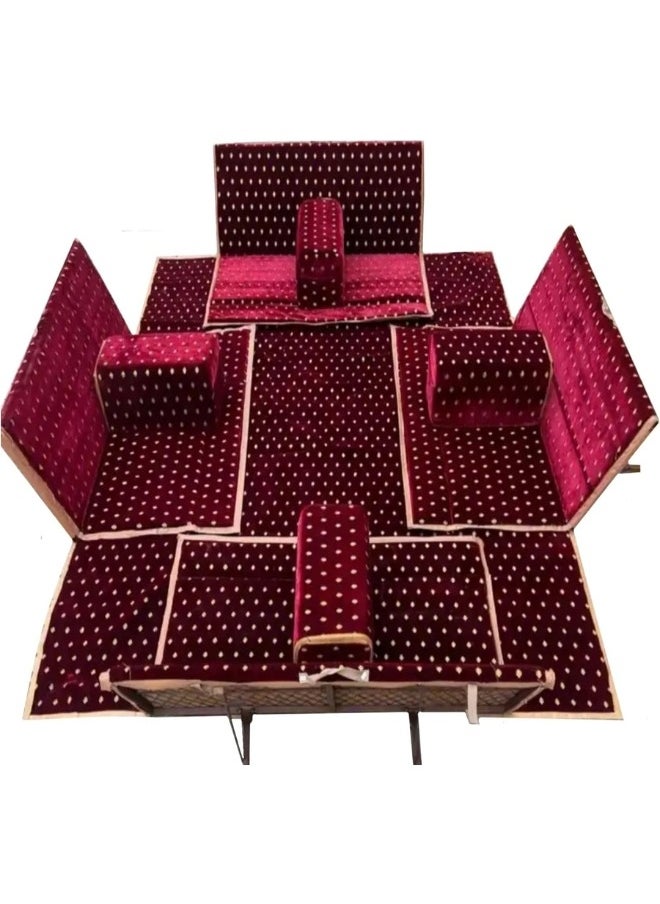 SMART HOME A heritage floor seating set consisting of 9 pieces, suitable for travel, land trips, and the garden. A camping ground mattress set with four perches and 4 chairs, enough for 8 people.  - Image 1