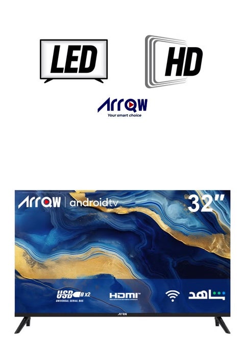 32 Inch HD Ready Smart Android LED TV, Frameless Design, Mirror Cast & E-Share, HDMI USB Wi-Fi, Netflix & YouTube | Model Name: RO-32LPS