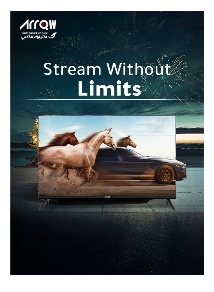 آركيو تلفزيون ذكي بنظام أندرويد اتش دي ريدي مقاس 32 بوصة، تصميم بدون إطار، خاصية ميرور كاست واي شير، منفذ اتش دي ام اي و يو اس بي وايفاي ونتفليكس ويوتيوب | اسم الموديل: RO-32LPS - Image 3