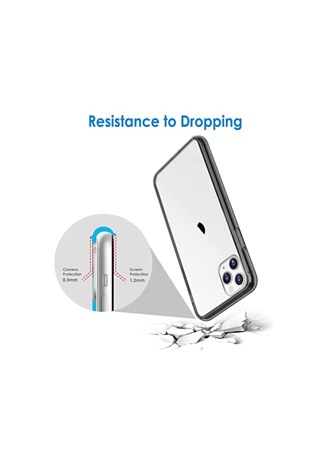 Jetech Case For Iphone 11 Pro (2019) 5.8-Inch, Shock-Absorption Bumper Cover, Anti-Scratch Clear Back (Black) - Image 4