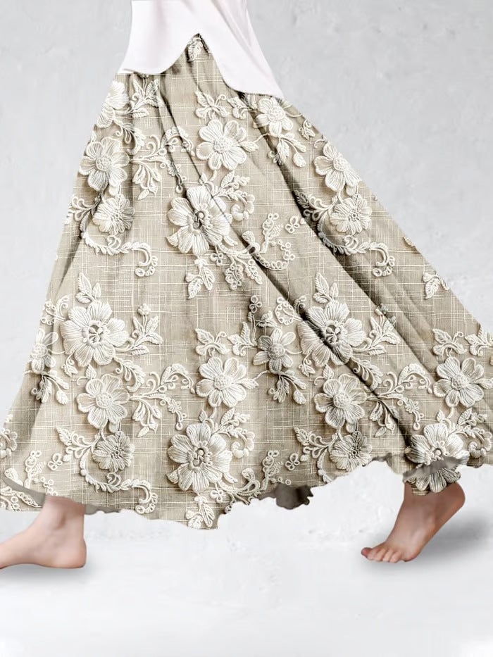 Spring and Summer Fashion New Women''s Large Skirt 3D Printed Skirt - Image 1