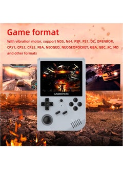 ANBERNIC  RG351V Handheld Game Console, Plug & Play Video Games Supports Double TF Extend 256GB, Portable Game Console 3.5 Inch IPS Screen 2521 Games (Grey)  - Image 3