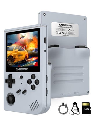 RG351V Handheld Game Console, Plug & Play Video Games Supports Double TF Extend 256GB, Portable Game Console 3.5 Inch IPS Screen 2521 Games (Grey) - pzsku/Z423859031D4AB8908650Z/45/_/1715841529/a5572a8d-76ff-4b5a-b6ef-a7a9c05e98cb