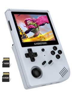 ANBERNIC  RG351V Handheld Game Console, Plug & Play Video Games Supports Double TF Extend 256GB, Portable Game Console 3.5 Inch IPS Screen 2521 Games (Grey)  - Image 2