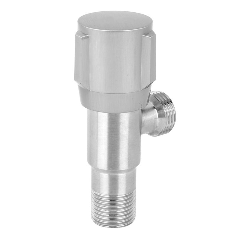 Stainless Steel Angle Valve G1/2in Thread Rust Proof - Easy To Install Corrosion Resistant Stop Valve for Home Bathroom Plumbing - Image 1