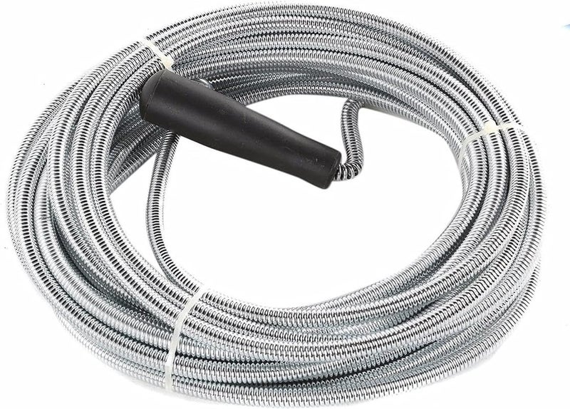 Orrda Orrda Metal Sink Drain Cleaner Spring Wire Waste Pipe Sink Cleaner Snake Unblocker Hair Drain Cleaner Silver - Image 1