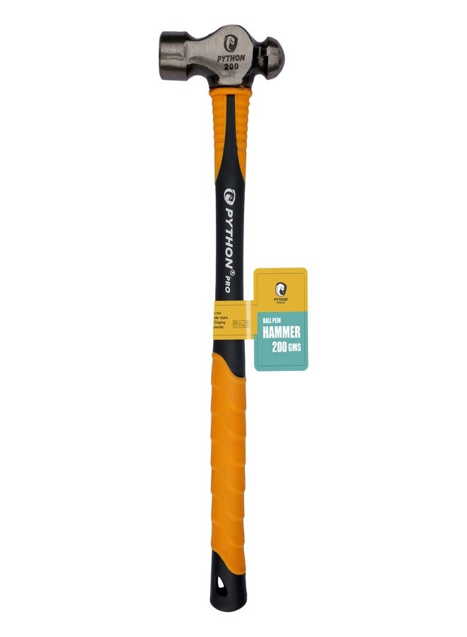 Python Pro Ball Pein/Peen Hammer Indestructible Fiberglass Handle (200GMS / 10"(255 MM)) - Image 2
