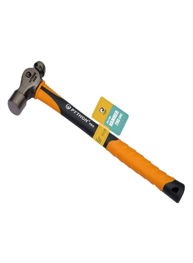 Python Pro Ball Pein/Peen Hammer Indestructible Fiberglass Handle (200GMS / 10"(255 MM)) - Image 3