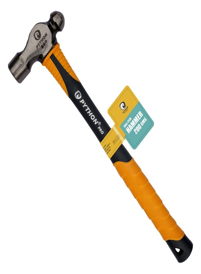 Python Pro Ball Pein/Peen Hammer Indestructible Fiberglass Handle (200GMS / 10"(255 MM)) - Image 1