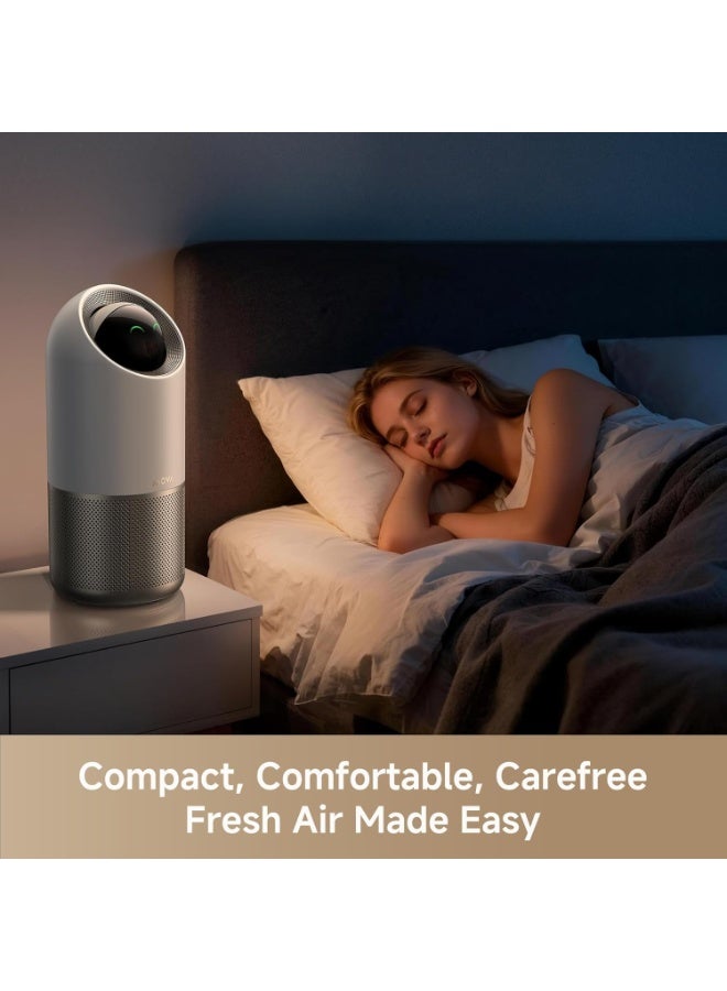 MOVA X10 Plus, Golden 45° Parabolic Air Shield, Compact Design, Professional Anti-Allergen Filter, 2-in-1 Cooling & Purification, Variable Speed Control, Air Quality Display, App Control - Image 3