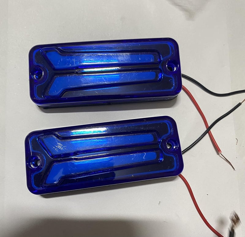 AUTO MT 2PC CAR LED Light Side Panel Indicator for All VEHICHLE Maruti Maruti 800 Alto Van Bus Truck Maruti Gypsy King (2PC BLUE HOCKEY SIDE Indicator) - Image 2