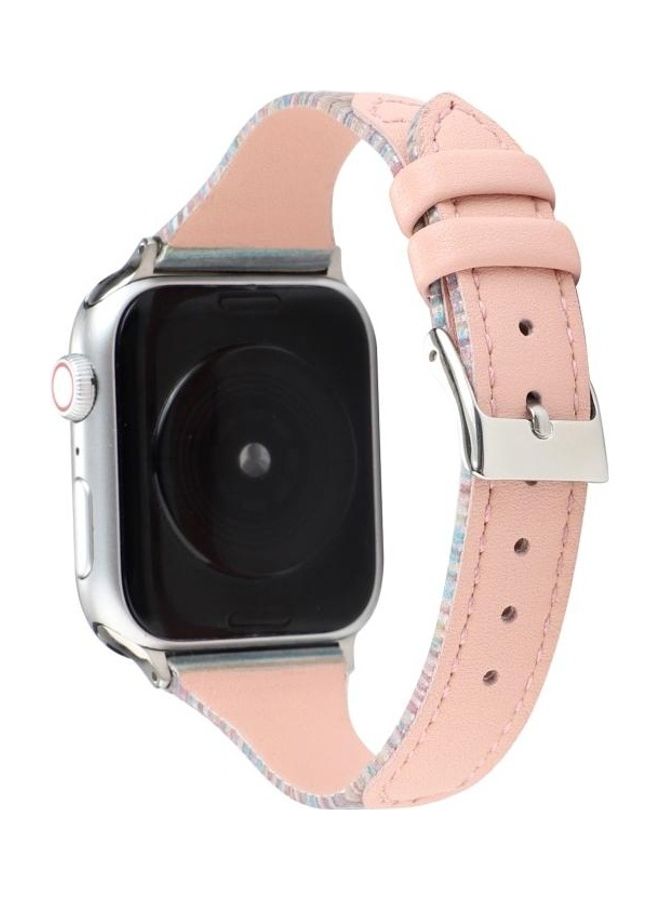 HuHa Replacement Watchband for Apple Watch Series 7/6/5/4/3/2/1/SE 38/40/41mm Pink - Image 1
