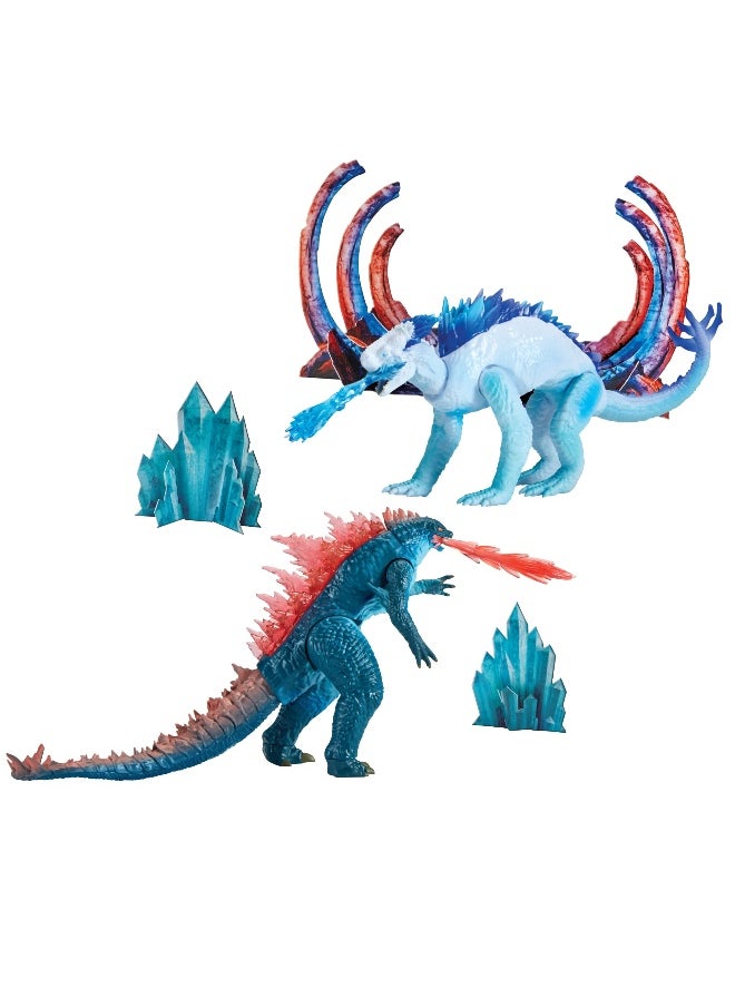 Playmates Toys - Playmates Toys Monsterverse Godzilla x Kong: The New Empire Godzilla vs Shimo Set with 4 Pieces (15.24 cm) - Image 1
