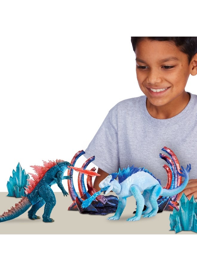 Playmates Toys - Playmates Toys Monsterverse Godzilla x Kong: The New Empire Godzilla vs Shimo Set with 4 Pieces (15.24 cm) - Image 1