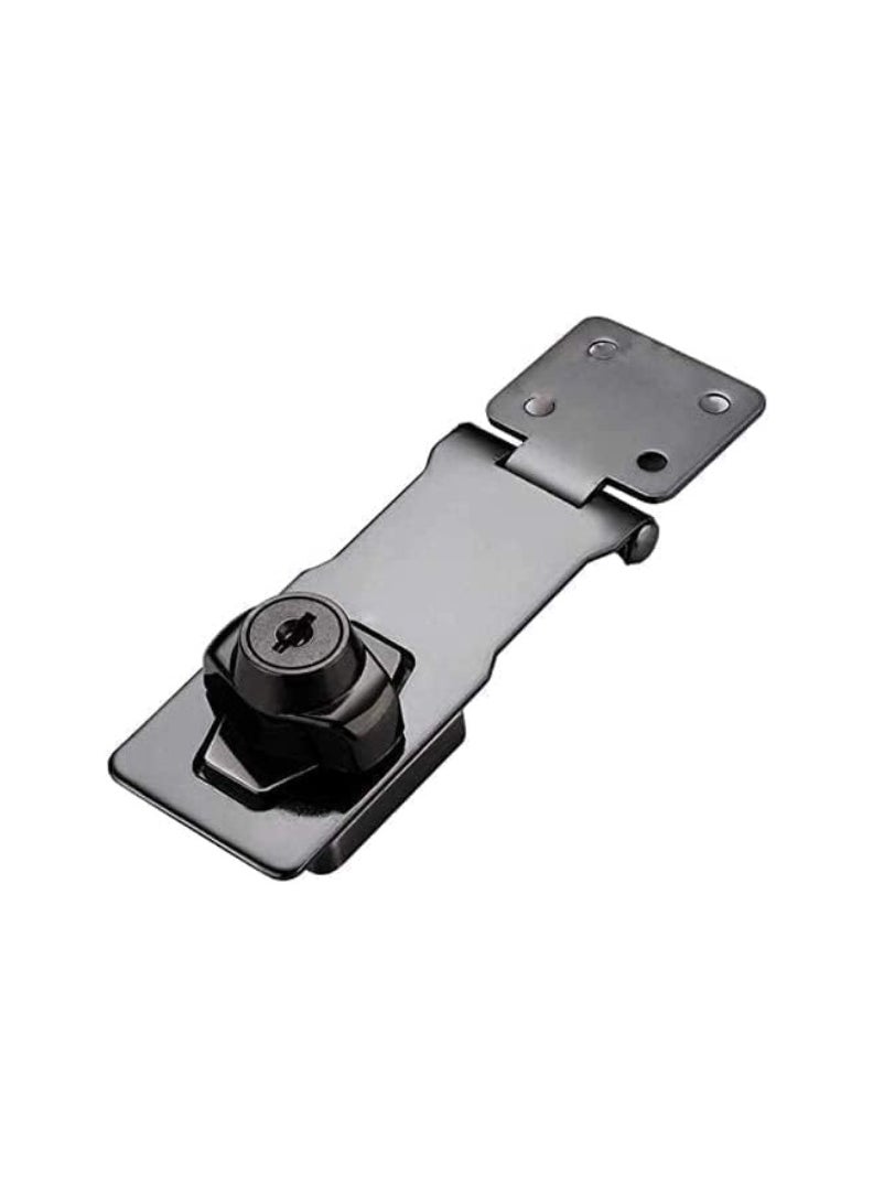 KNP - KNP Black Twist Knob Hasp Locks 4 Inch hasp lock features a sturdy twist knob mechanism for easy locking and unlocking without the need for a key. - Image 1