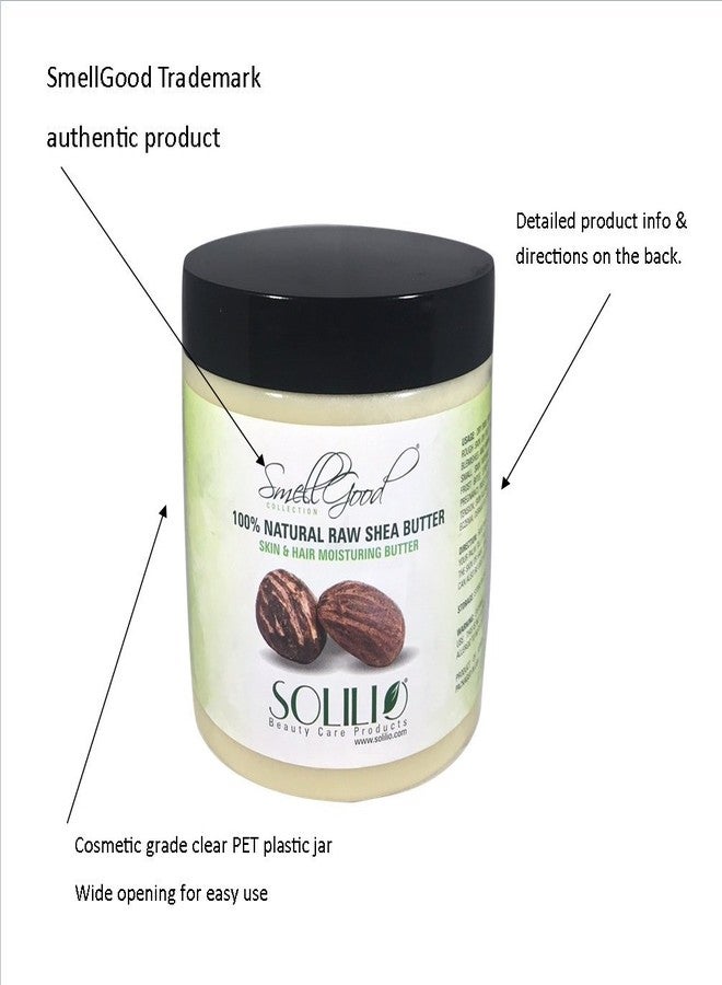 SmellGood - Pure Unrefined Shea Butter, totally natural and organic, Ivory color, packed in 16 oz Jar, 6 Units - Image 2