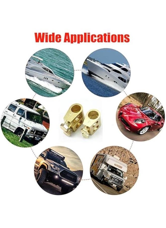2024 Pure Copper Battery Terminal, Upgrade Pure Copper Battery Connection Clip Car Battery Terminal Connectors Kit, Battery Terminal Connector Clamps Battery Terminal Connectors