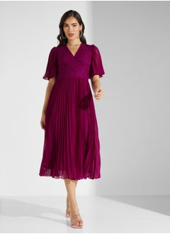 V-Neck Midi Dress - pzsku/Z4238FF642EB1024920D0Z/45/_/1739180236/fda239b3-53a1-4cdb-a495-73e97c536139