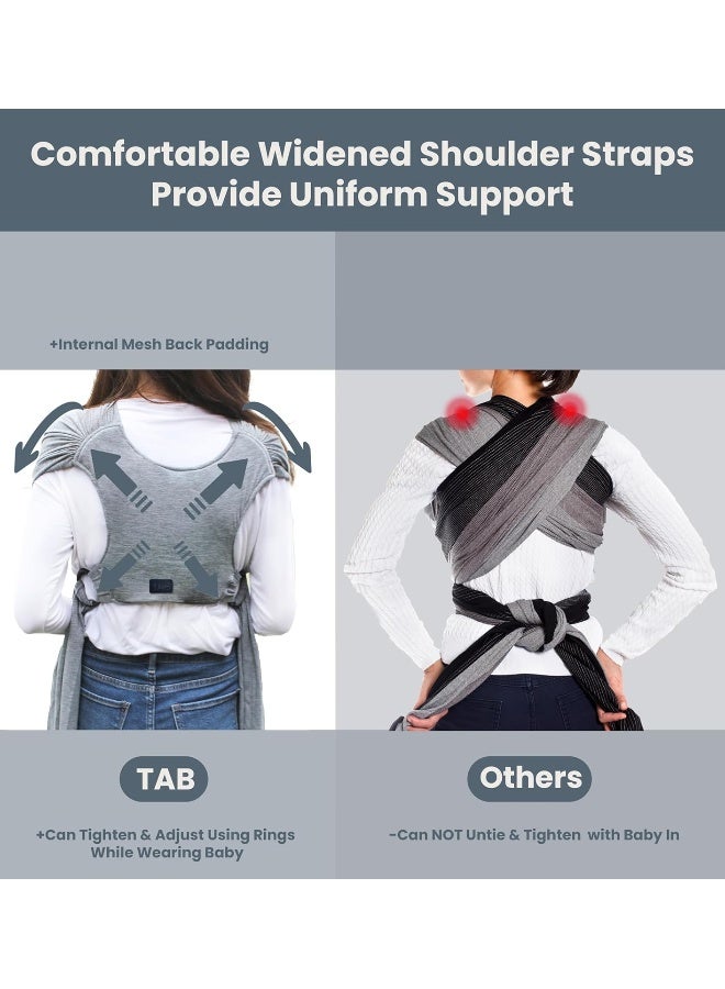 TAB Versatile Gray & Black Baby Carrier Wrap - Image 5