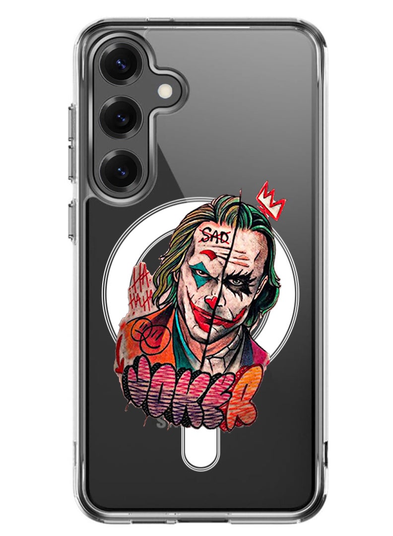 Theodor Magnetic Case for Samsung Galaxy S25 Plus 6.7-inch Compatible with MagSafe Wireless Charging, Shockproof Phone Bumper Cover Joker - Image 1