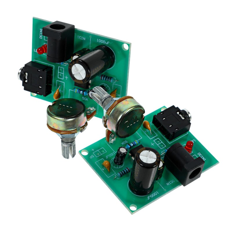 Mini Audio Amplifier Board DIY Soldering Kit Low Power Stereo Amp Module 2 Sets - Image 2
