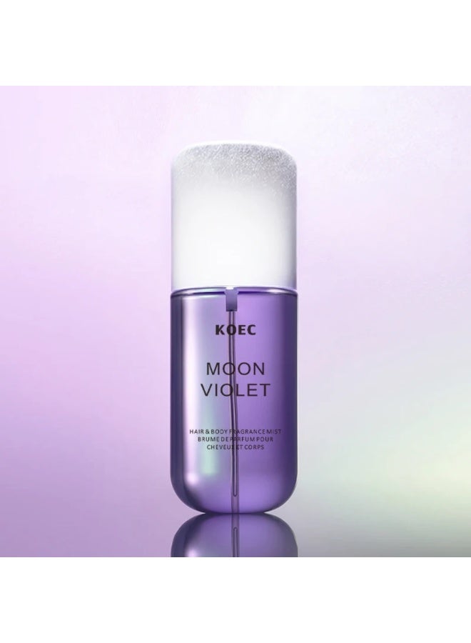 KOEC بخاخ عطر الجسم والشعر بحجم السفر 50 مل من موون فايوليت - عطر يدوم طويلاً للعناية بالشعر - بخاخ مرطب ومنعش للعناية بالشعر الناعم - Image 3