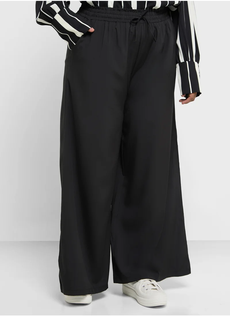 Ginger Plus Elasticised Waist Wide Leg Pants