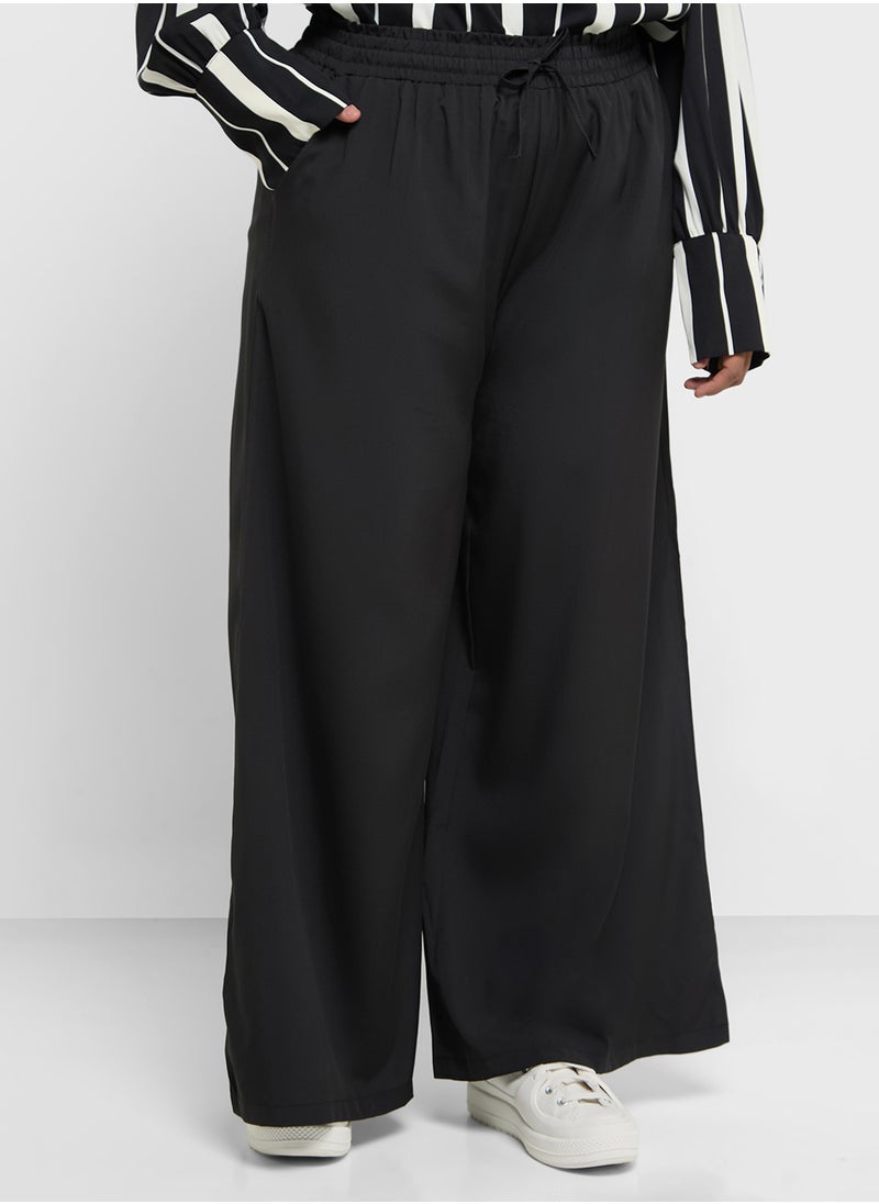 Ginger Plus - Elasticised Waist Wide Leg Pants - Image 1
