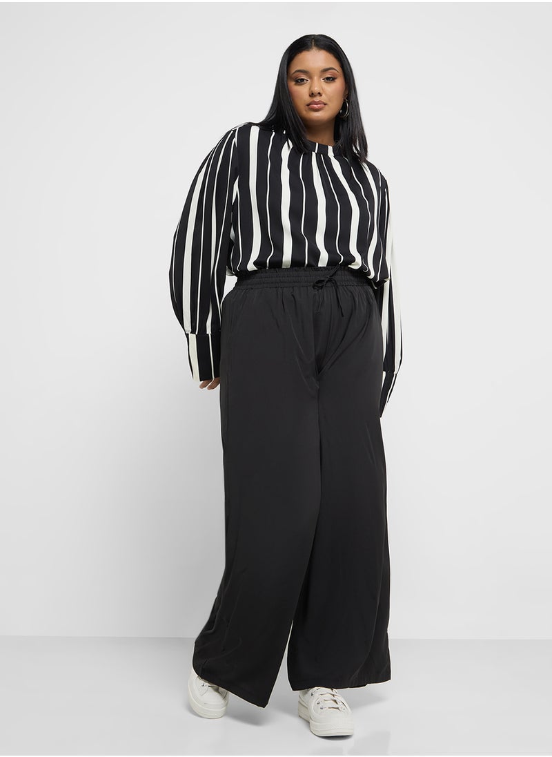 Ginger Plus - Elasticised Waist Wide Leg Pants - Image 1