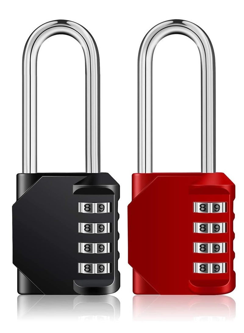KASTWAVE Padlock, 2 Pack 2.2 Inch Long Shackle Combination Lock, 4 Digit Outdoor Waterproof Padlock for School Gym Locker - Image 1