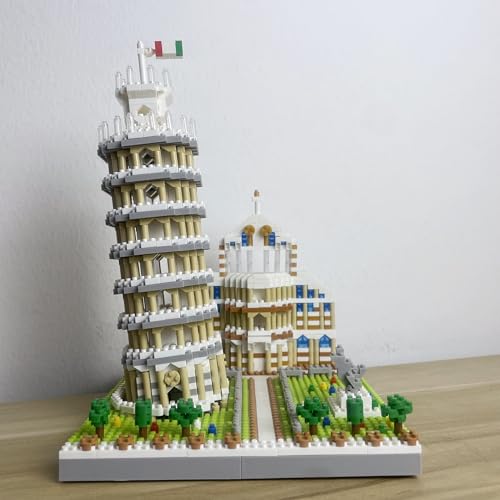 alltogetho Leaning Tower of Pisa Micro Mini Building Blocks 87Scale Architecture Model Kit for Adults Collectible Display Toy with Detailed Manual STEM Educational Toy for Teens Adults 1700 Pieces - Image 5