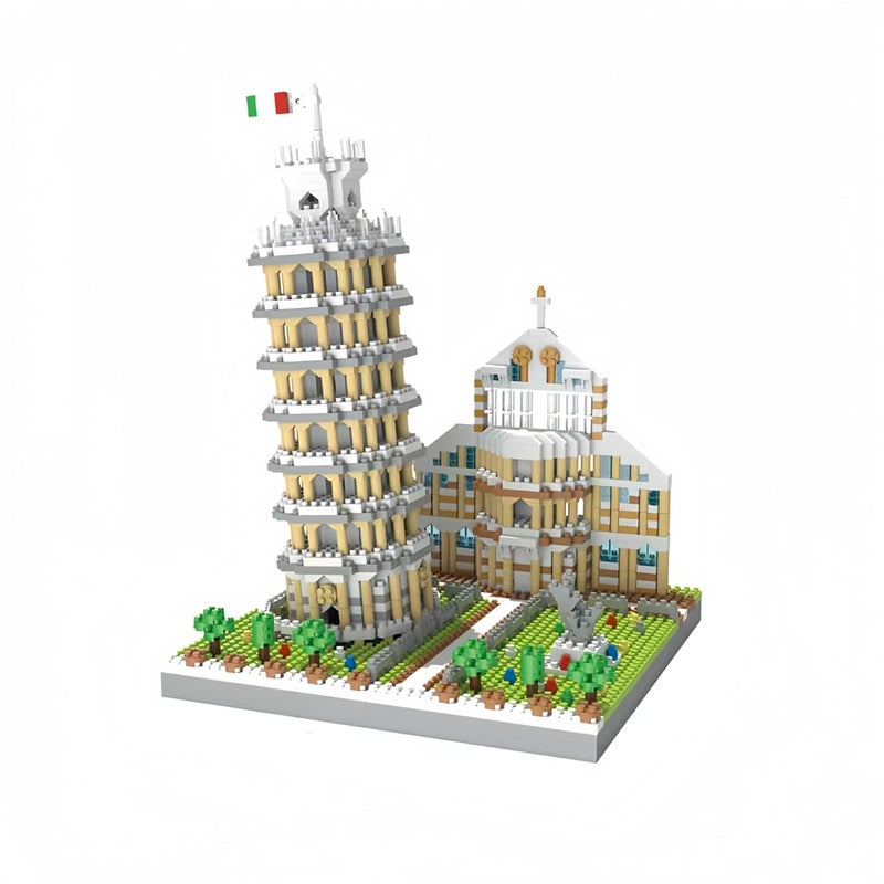 alltogetho Leaning Tower of Pisa Micro Mini Building Blocks 87Scale Architecture Model Kit for Adults Collectible Display Toy with Detailed Manual STEM Educational Toy for Teens Adults 1700 Pieces - Image 3