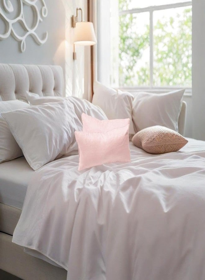 Marrywindix Tiny Pillow 2 Pack Small Decorative Pillow 9.5 x 5.5 in Travel Pillows Soft Pet Pillow for Camping Travel Sleeping Bed Sofa Neck Knee Wrist Support (Pink) - Image 4