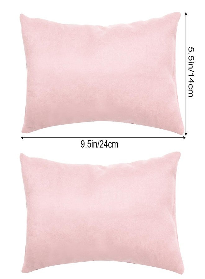 Marrywindix Tiny Pillow 2 Pack Small Decorative Pillow 9.5 x 5.5 in Travel Pillows Soft Pet Pillow for Camping Travel Sleeping Bed Sofa Neck Knee Wrist Support (Pink) - Image 2