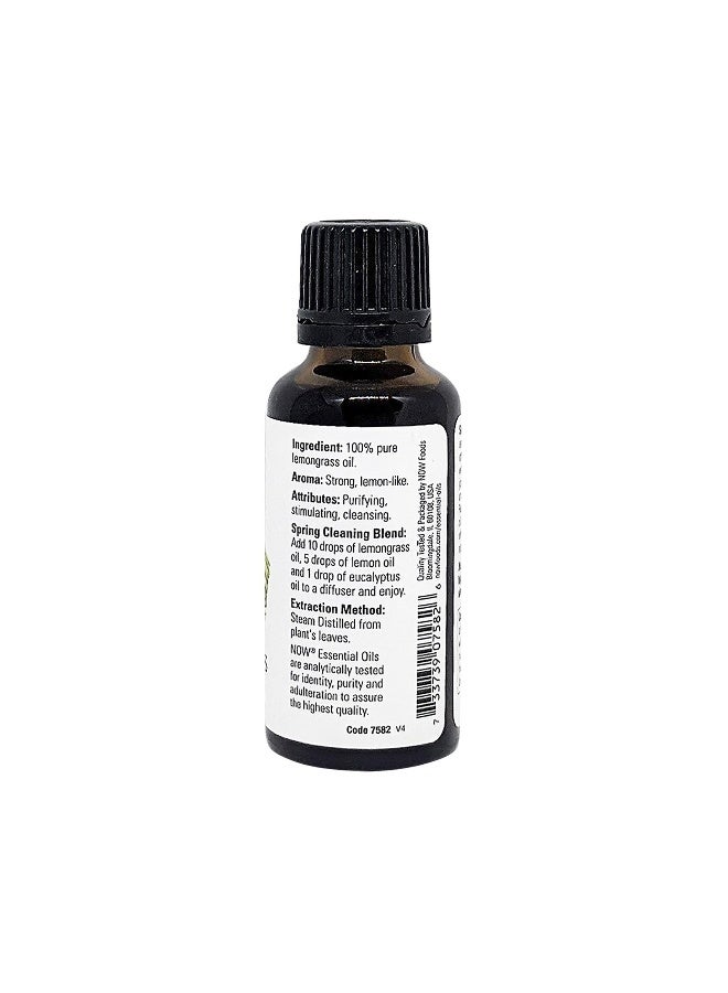 Now Foods Now Essential Oils, Lemongrass Oil 100%Pure 1 Fl. Oz. - Image 2