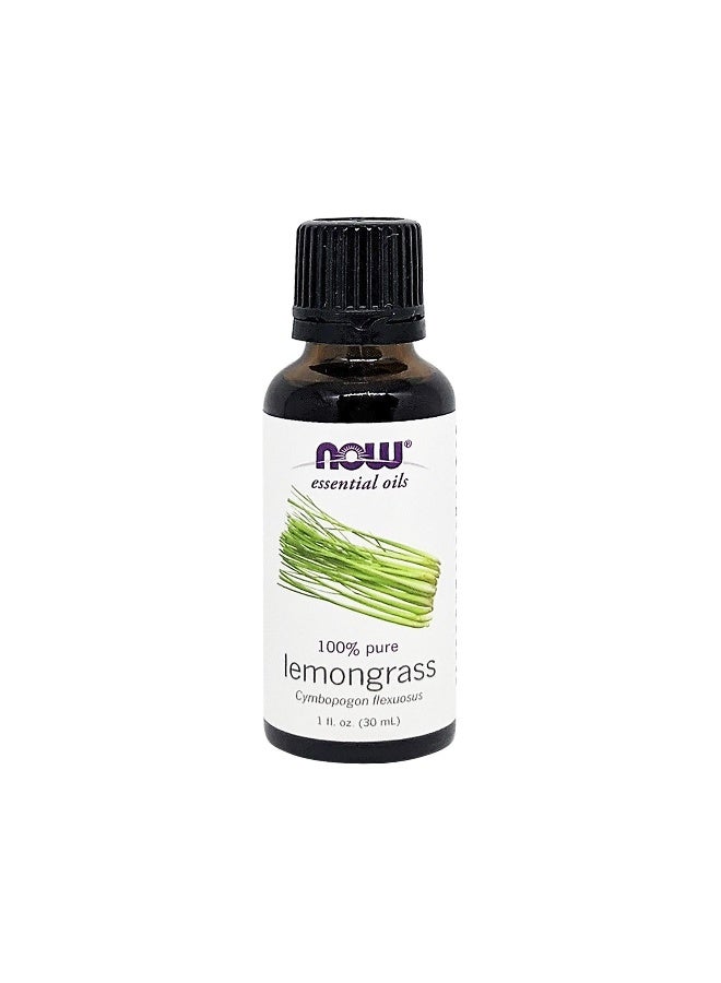 Now Foods Now Essential Oils, Lemongrass Oil 100%Pure 1 Fl. Oz. - Image 1