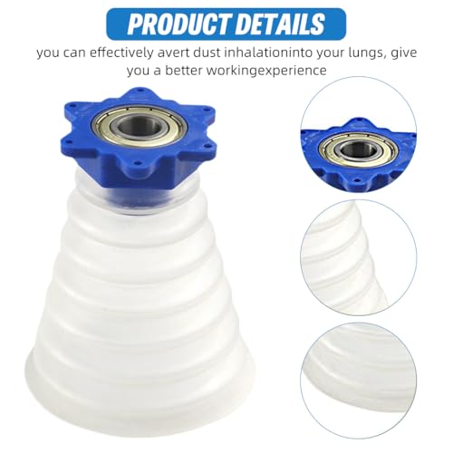 Serplex® Hole Saw Dust Bowl 16cm/6.2'' Flexible Drill Dust Collector Drill Bit Cover, Semi-transparent Universal Drill Dust Catcher Dust Collector Chips Collector for Hole Saw - Image 3