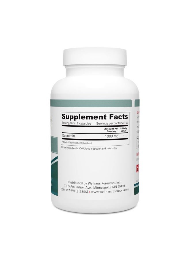 Wellness Resources Quercetin - Immune, Sinus and Allergy Support 1000mg per Serving - (250 caps/125 Servings) Vegan, Non-GMO - Image 2
