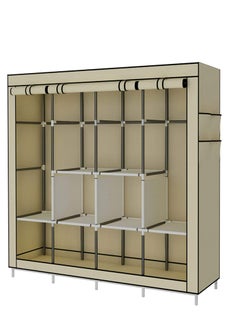 ALMUFARREJ Fabric Wardrobe Organizer Beige 150x175x45 CM  - Image 2