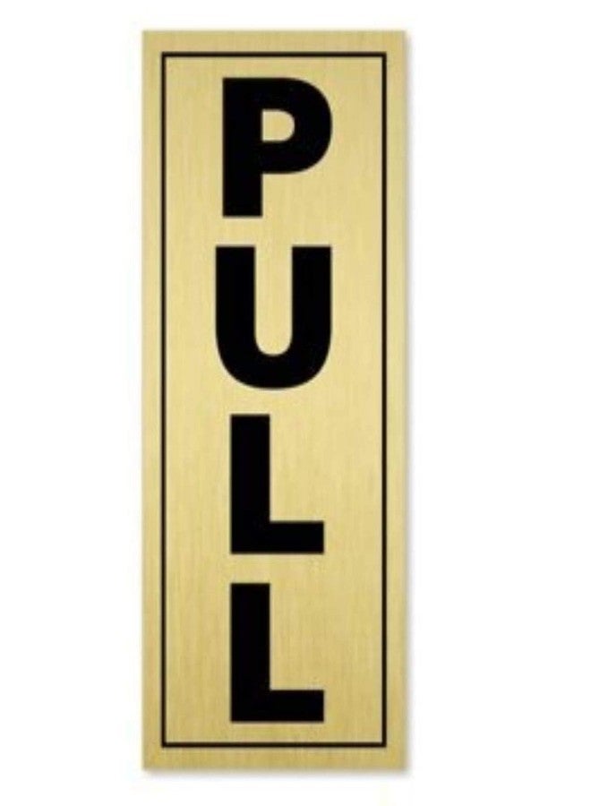 KRYTONE�Push Pull Metallic Gold Color Sign Sticker for Glass Doors Office Hospital Mall Business pack of 2 - Image 2