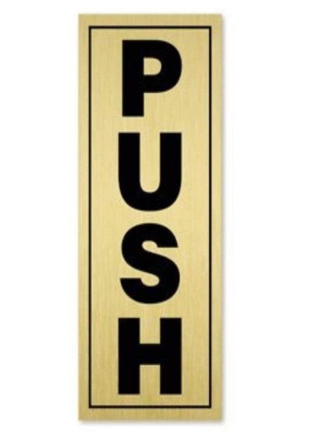 KRYTONE�Push Pull Metallic Gold Color Sign Sticker for Glass Doors Office Hospital Mall Business pack of 2 - Image 3