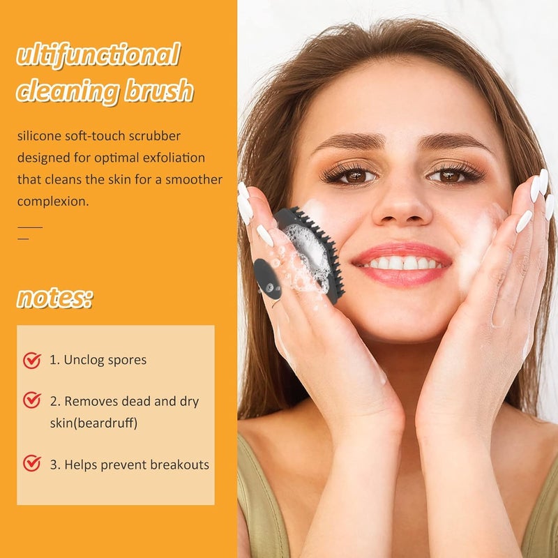 TOZKYN Anti-Slip Silicone Body Scrubber Shower Bath Wash Brush Gentle Exfoliating Scrub Cleansing Loofah for Women Men Baby Sensitive Skin, Easy to Clean, Lather Nicely, 35x More Hygienic - Image 4