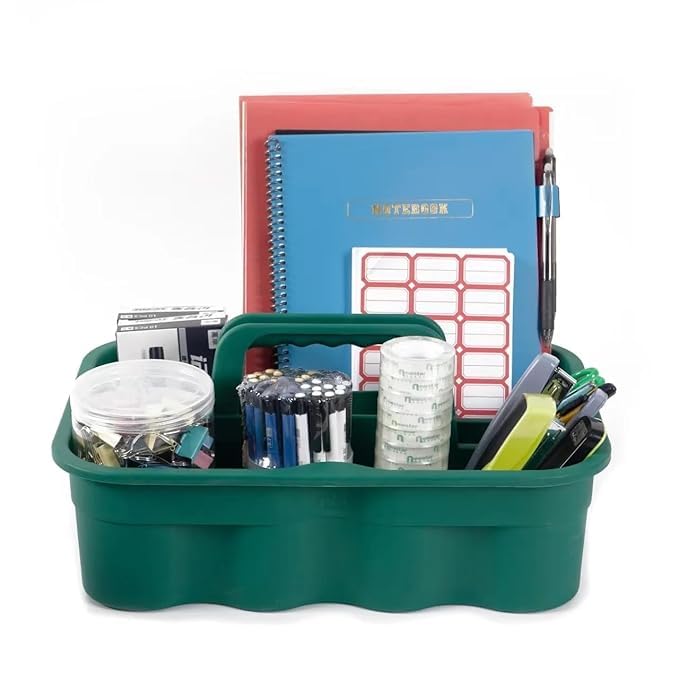 KR STORE Caddy Bucket New Model 2Compartment Industrial Caddy Bucket Bathroom Caddy Organizer Basket Bathroom Organizer Basket Tool Organizer for Cleaning Bathroom Windows Green - Image 3