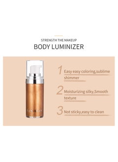 Body Shimmer Liquid Highlighter Oil Brighten Glow Glitter Waterproof Moisturising Smooth Makeup Lotion Bronzer Illuminate Luminizer Gold Beach Foundation Non-sticky Dry for Face And Body (20ml) - pzsku/Z4239CC24963BF95A2467Z/45/_/1701935350/279e91f3-c6a9-4986-83e5-d9e429fb4531