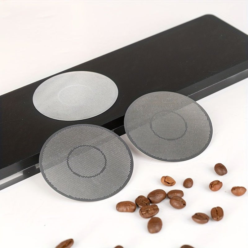 2PCS Stainless Steel Reusable Metal Filter Mesh for AeroPress Original Go and Clear Coffee Press Home Espresso Cold Brew French Press - Image 1