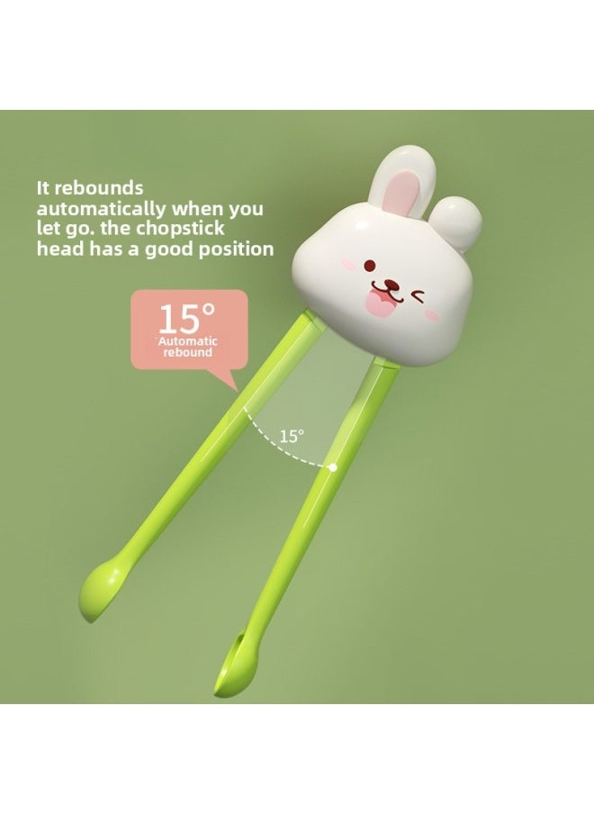 null - Children's Chopsticks Learning Machine Rabbit Chopsticks Training Machine Electric Educational Early Education Toys Desktop Game Tiger Mouth Practice-Color:Rabbit Chopsticks Training Machine [gift Box] Single Version-Specifications:Ordinary Battery * 3 + Screwdriver * 1 - Image 1