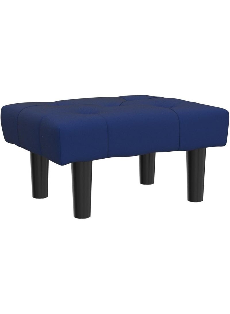 Small Ottoman footstool, velvet wooden Ottoman footstool with wooden legs, sofa footrest, extra seating for the living room entrance (blue) - Image 3